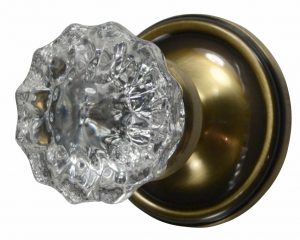 Regency Fluted Glass Antique Doorknob Example